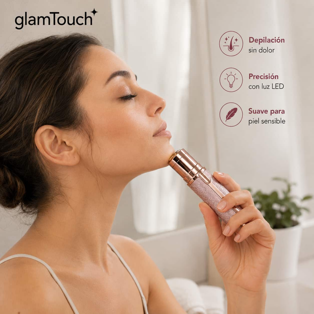 .GlamTouch Cejas perfectas en segundos, suave precisa, sin dolor ni irritación