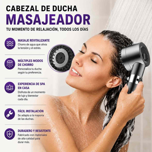 Más presión, más confort en cada ducha SquaLuxe™ Cabezal de Ducha Pro Alta Presión.